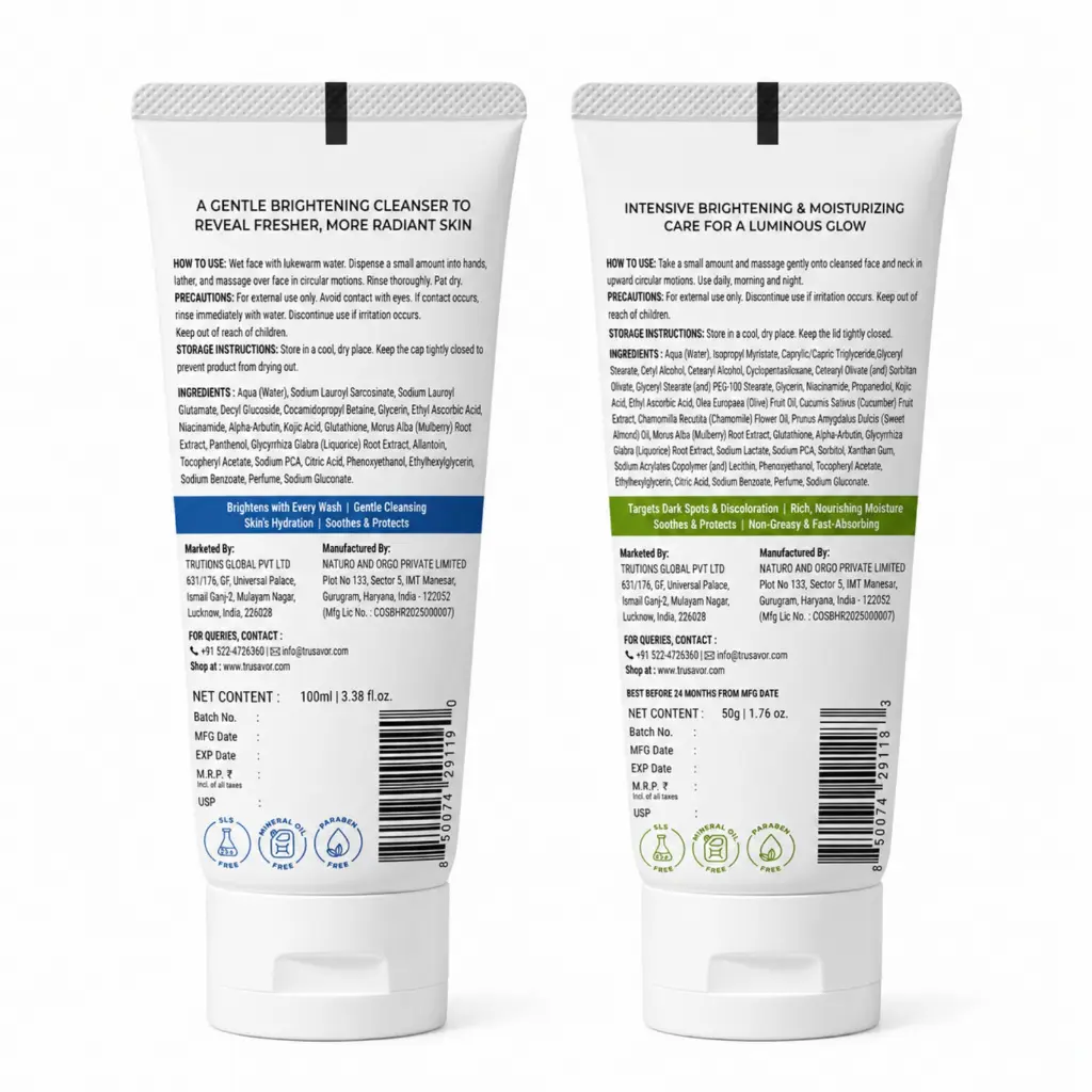 Trusavor Face Wash + Face Cream Combo Pack